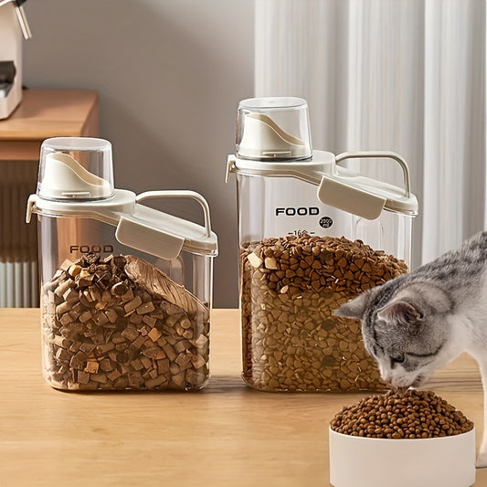 Pet Food Storage Bucket | Vochtbestendig met maatbeker voor eenvoudig voeren